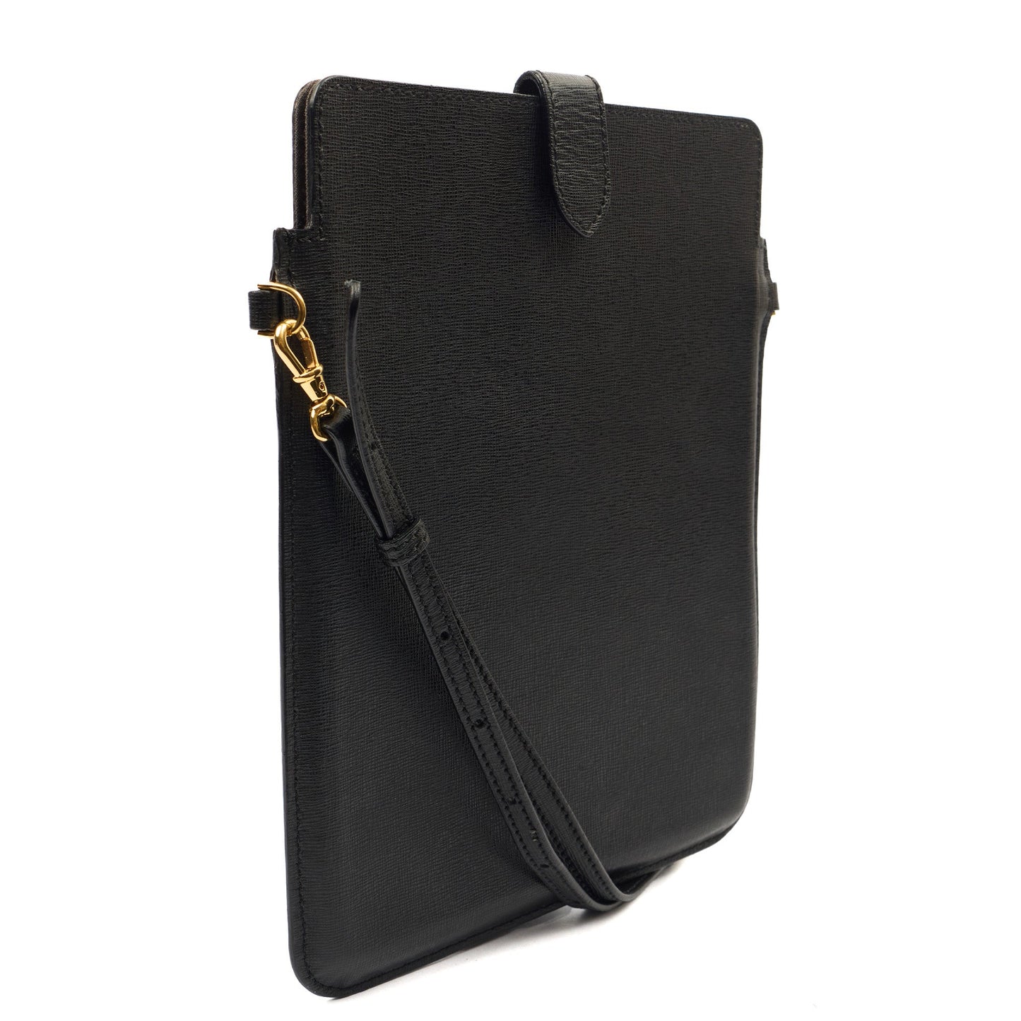 Fendi Cross Body Crossbody in Black, Leather — Side View