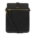 Fendi Cross Body Crossbody in Black, Leather — Front View