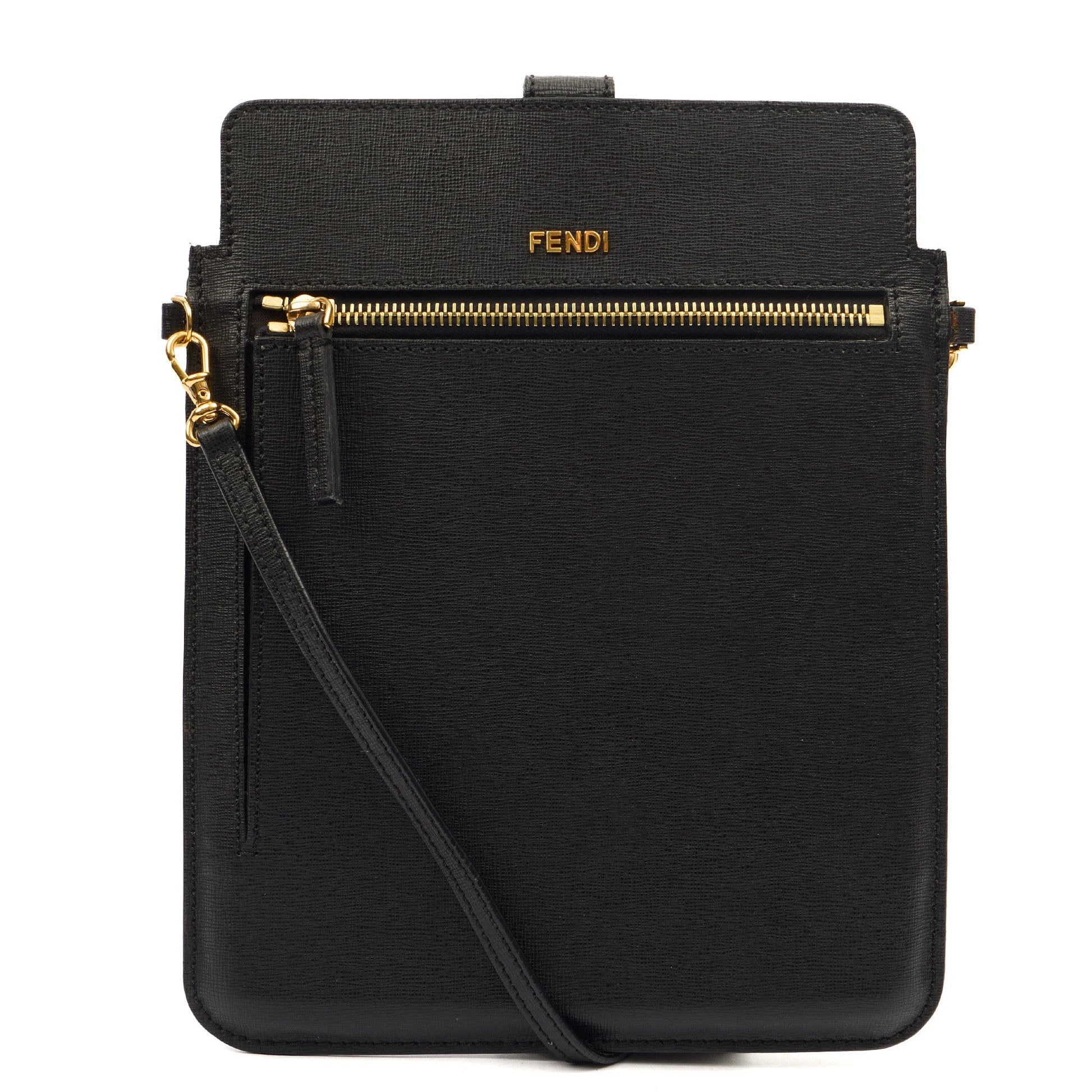Fendi Cross Body Crossbody in Black, Leather — Alternate View 7