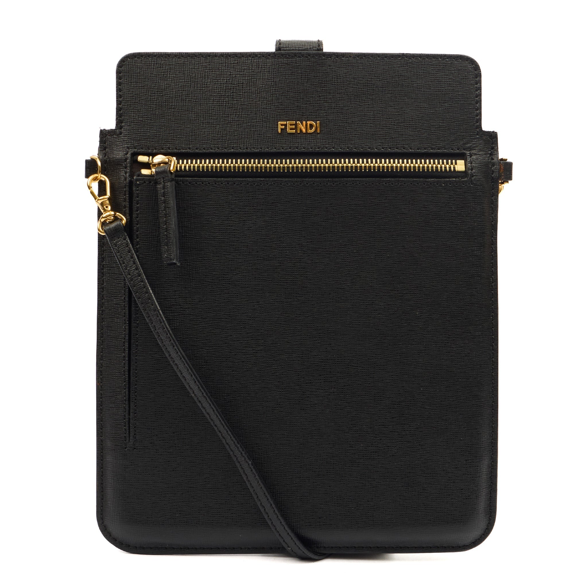 Fendi Cross Body Crossbody in Black, Leather — Alternate View 7