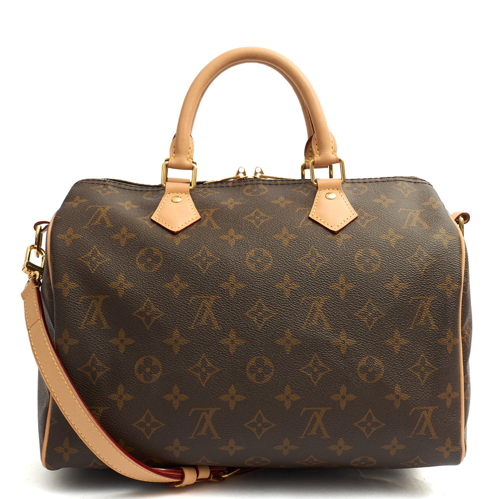 Louis Vuitton Cross Body Speedy Bandouliere 30 in Monogram, Canvas — Front View