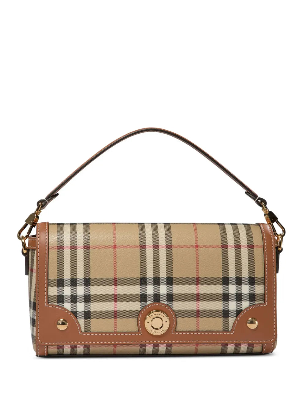Burberry Vintage Check Logo Plaque Shoulder Bag — Same as shown — Size One Size — Front View