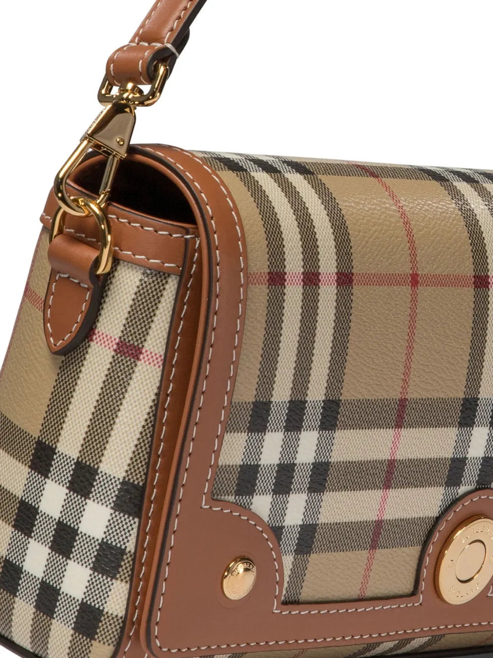 Burberry Vintage Check Logo Plaque Shoulder Bag — Same as shown — Size One Size — Top View