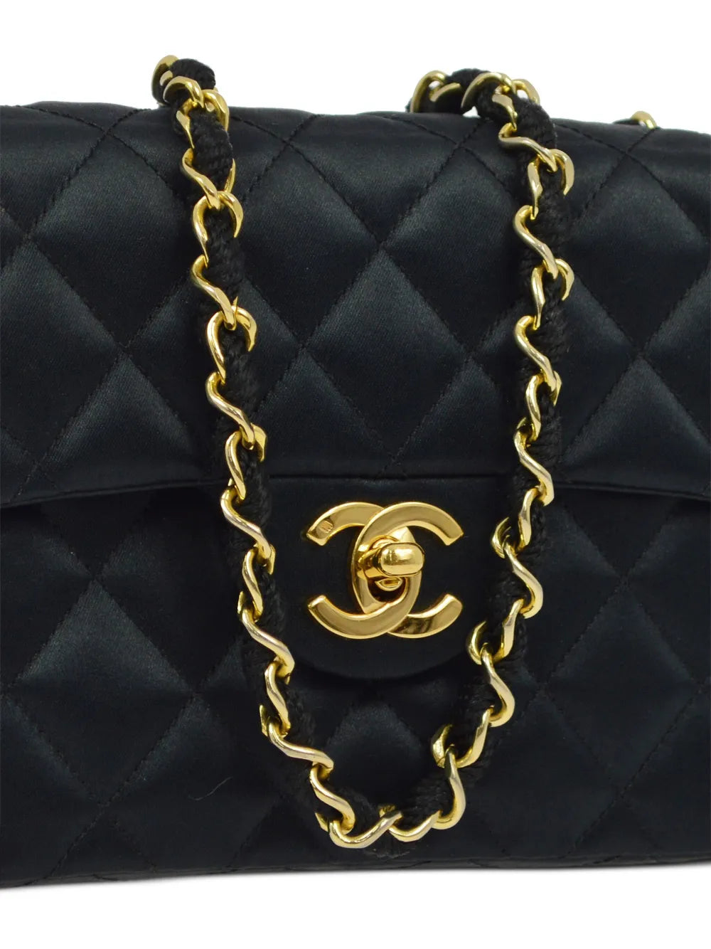 Chanel Pre Owned 1985 1990S Mini Classic Square Flap Shoulder Bag — Same as shown — Size One Size — Back View