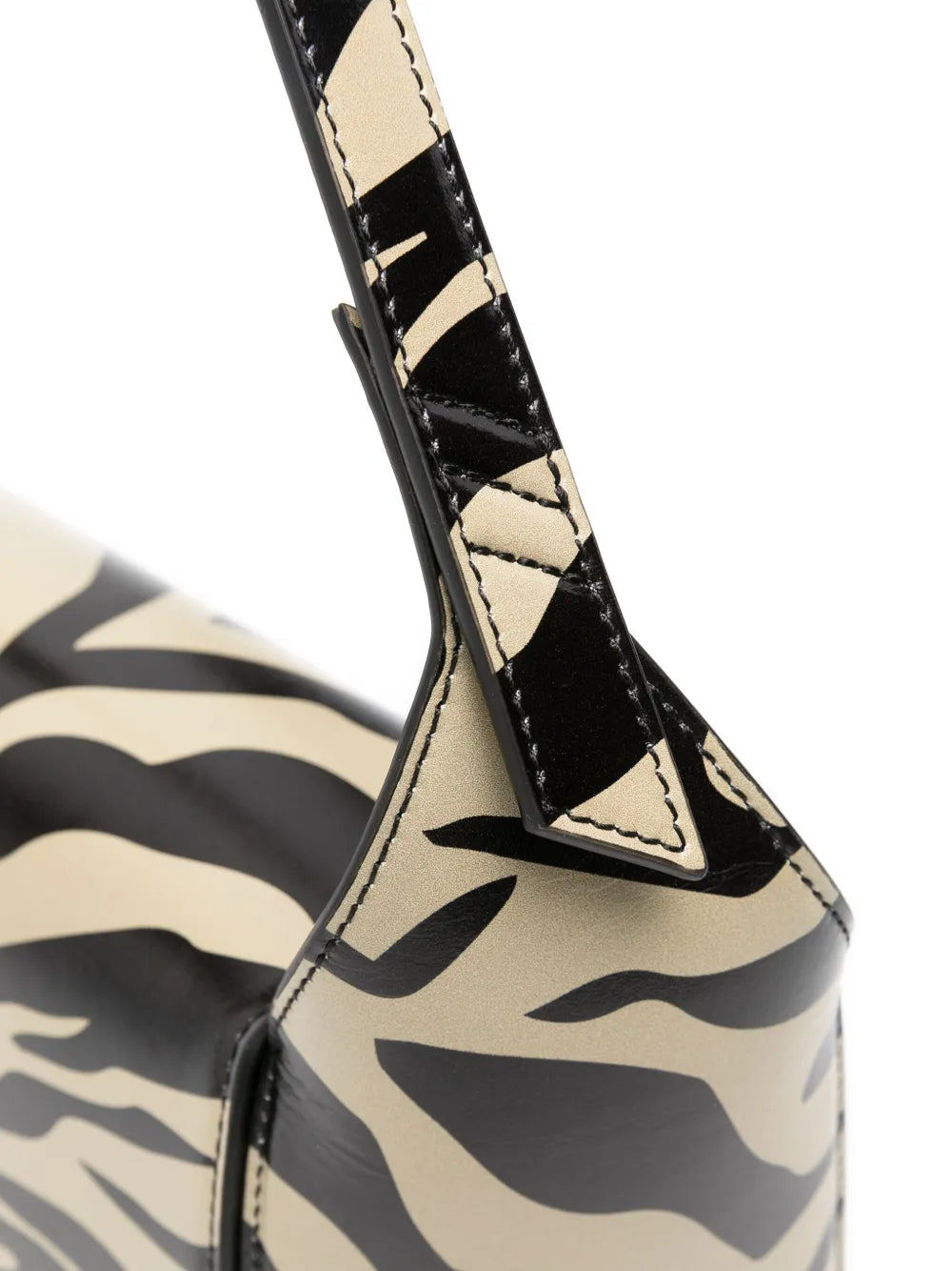 The Attico 77 Zebra Print Shoulder Bag — Same as shown — Size One Size — Top View