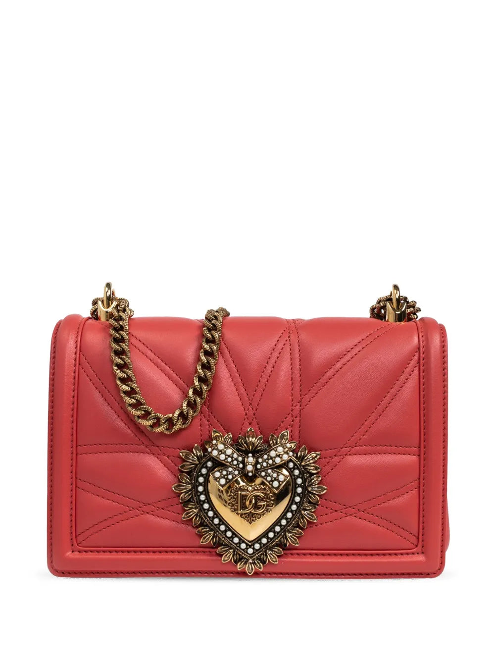 Dolce Gabbana Medium Devotion Quilted Shoulder Bag — Same as shown — Size One Size — Front View