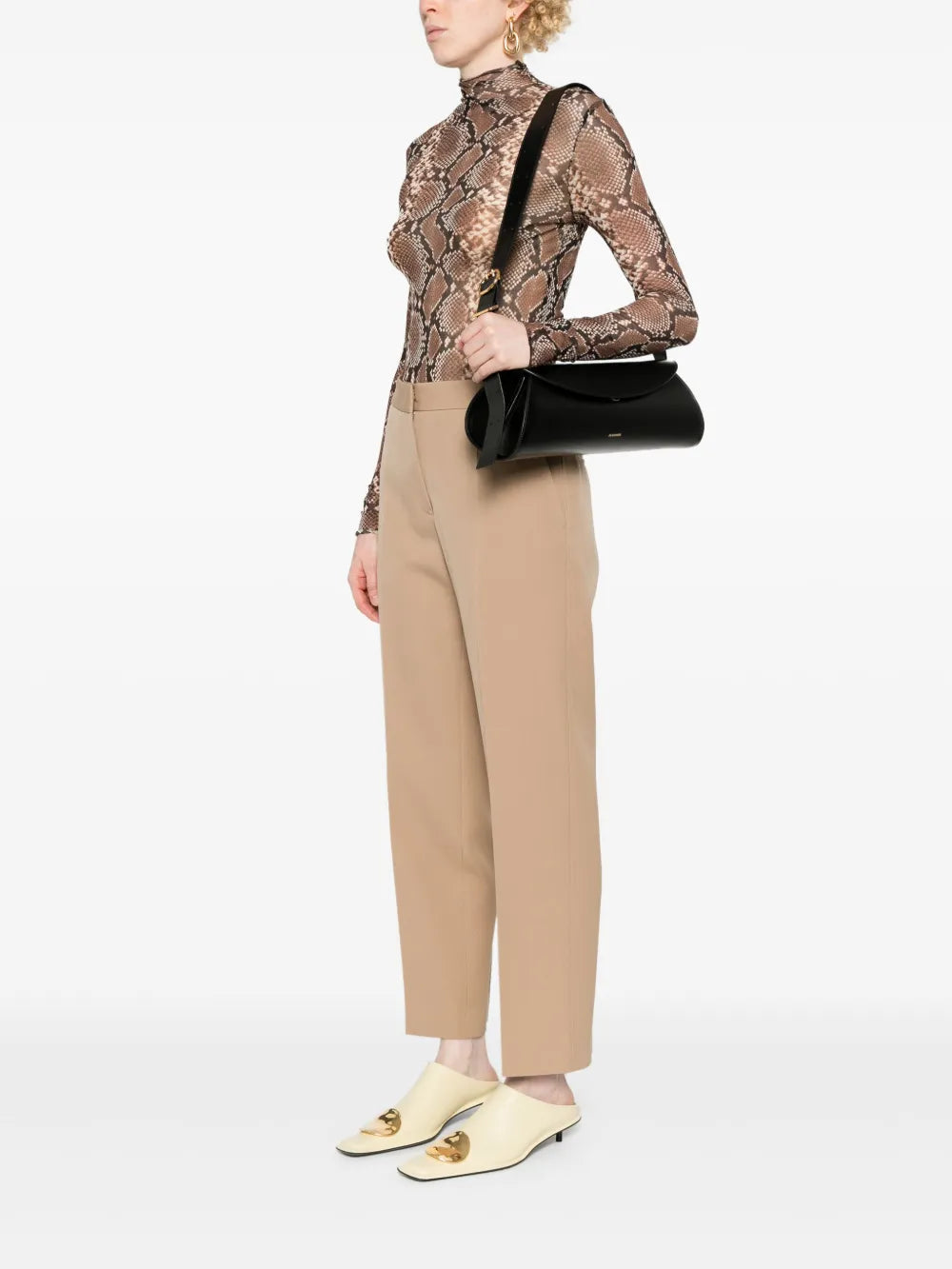 Jil Sander Large Cannolo Leather Shoulder Bag — Same as shown — Size One Size — Side View