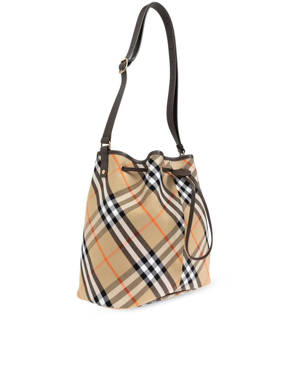 Burberry Vintage Check Bucket Shoulder Bag — Same as shown — Size One Size — Top View