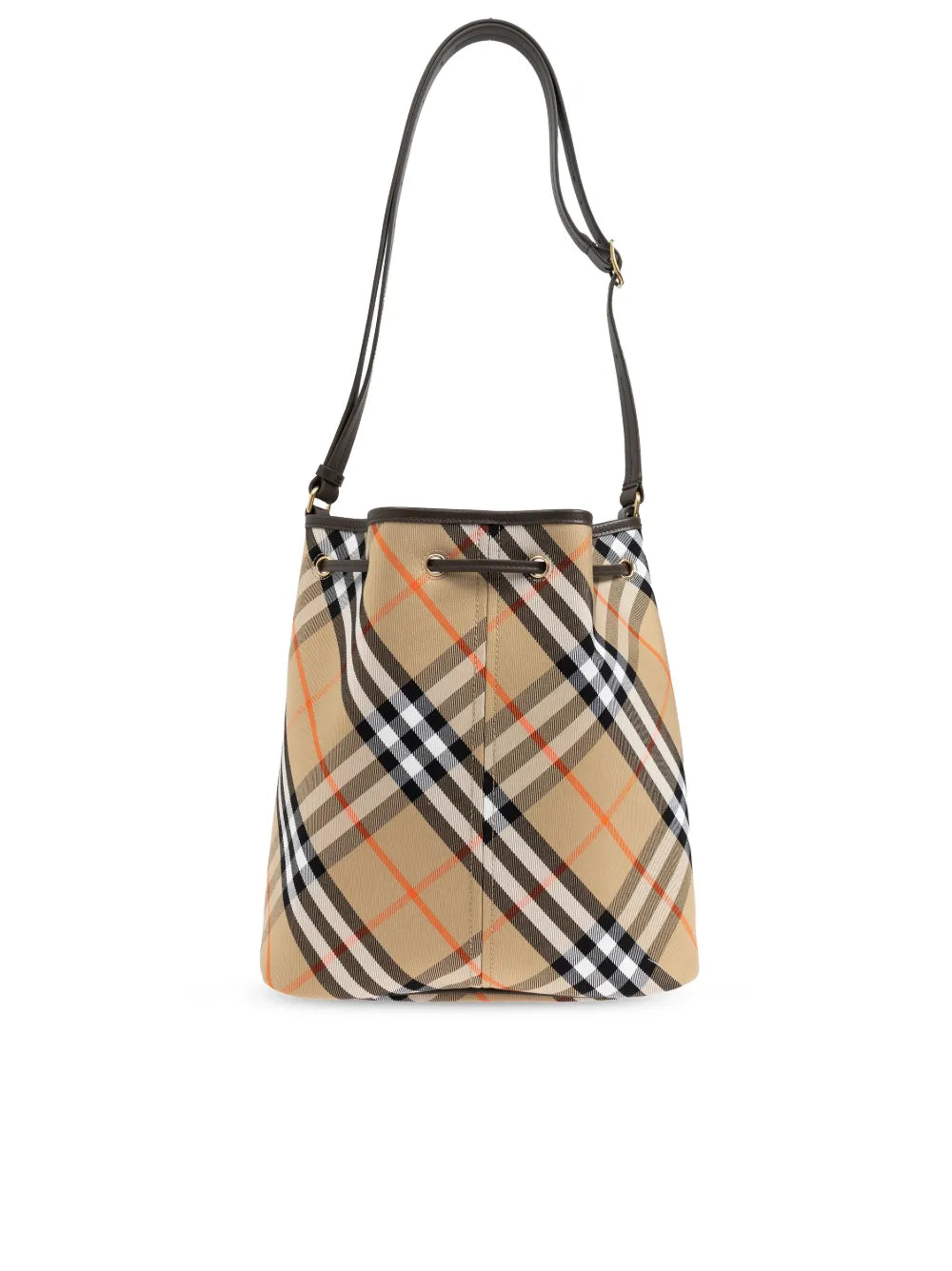 Burberry Vintage Check Bucket Shoulder Bag — Same as shown — Size One Size — Back View