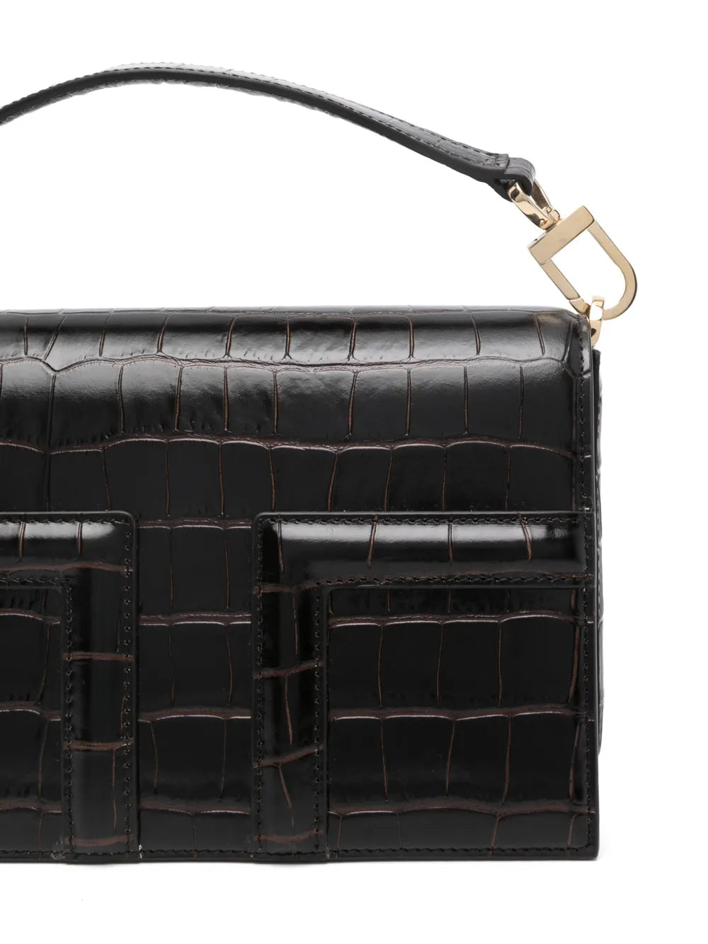 Toteme T Flap Crocodile Embossed Mini Bag — Same as shown — Size One Size — Top View