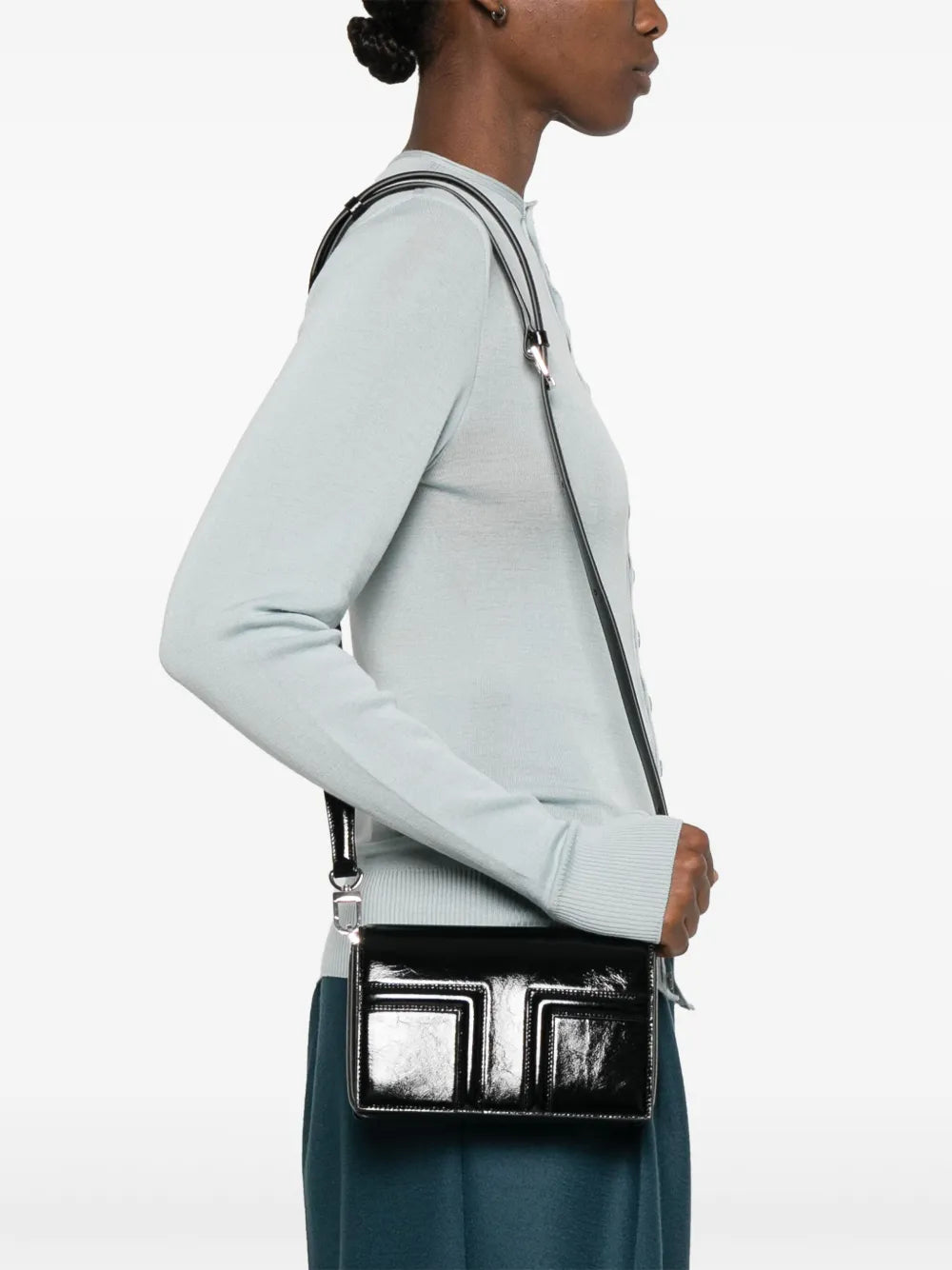 Toteme T Flap Naplack Leather Mini Bag — Same as shown — Size One Size — Side View