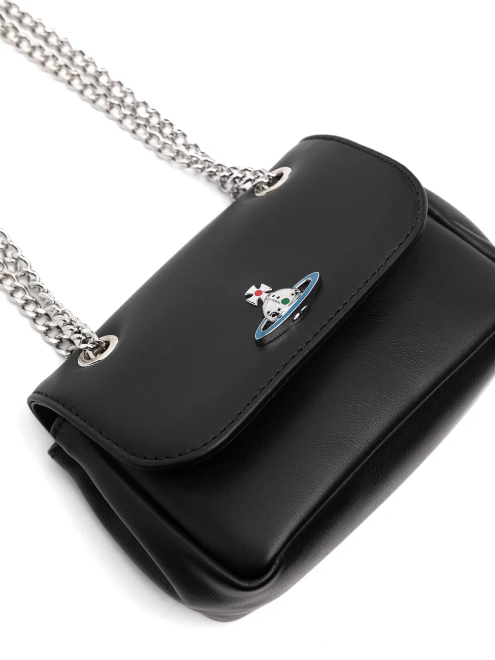 Vivienne Westwood Small Orb Plaque Leather Shoulder Bag — Same as shown — Size One Size — Top View