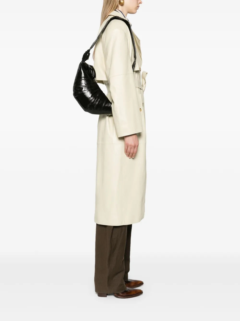 Lemaire Small Croissant Shoulder Bag — Same as shown — Size One Size — Side View