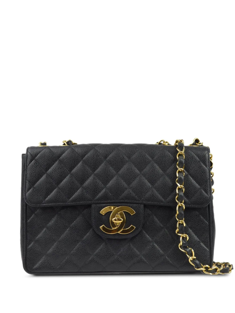 Chanel Pre Owned 1995 Jumbo Classic Flap Shoulder Bag — Same as shown — Size One Size — Front View