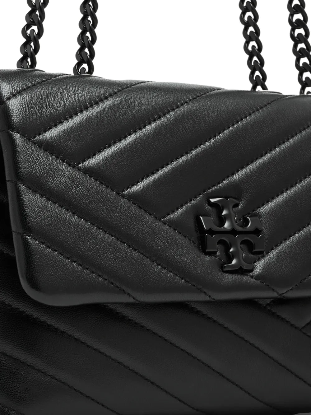 Tory Burch Small Kira Chevron Powder Coated Convertible Shoulder Bag — Same as shown — Size One Size — Back View