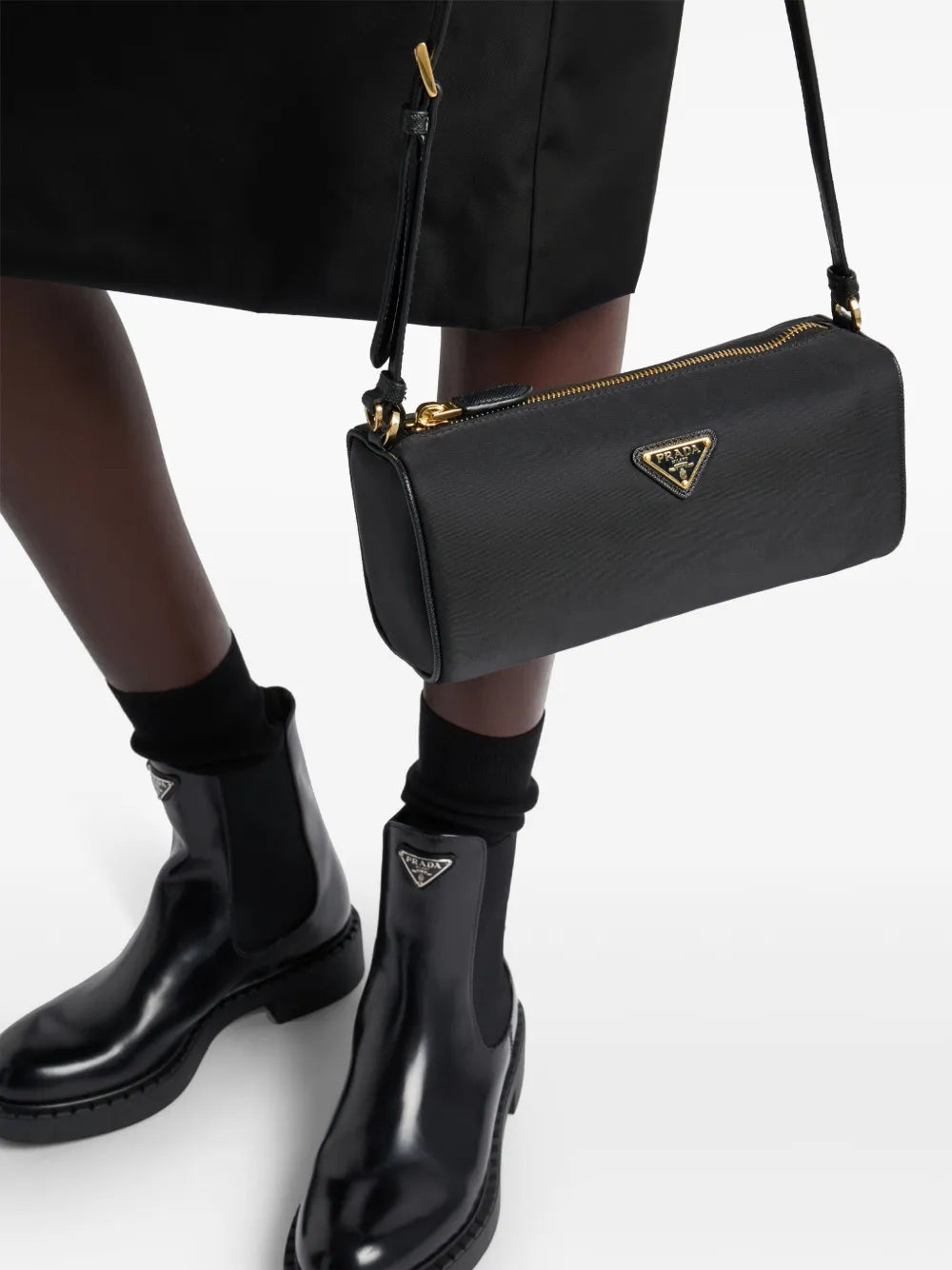 Prada Triangle Logo Pouch — Same as shown — Size One Size — Back View