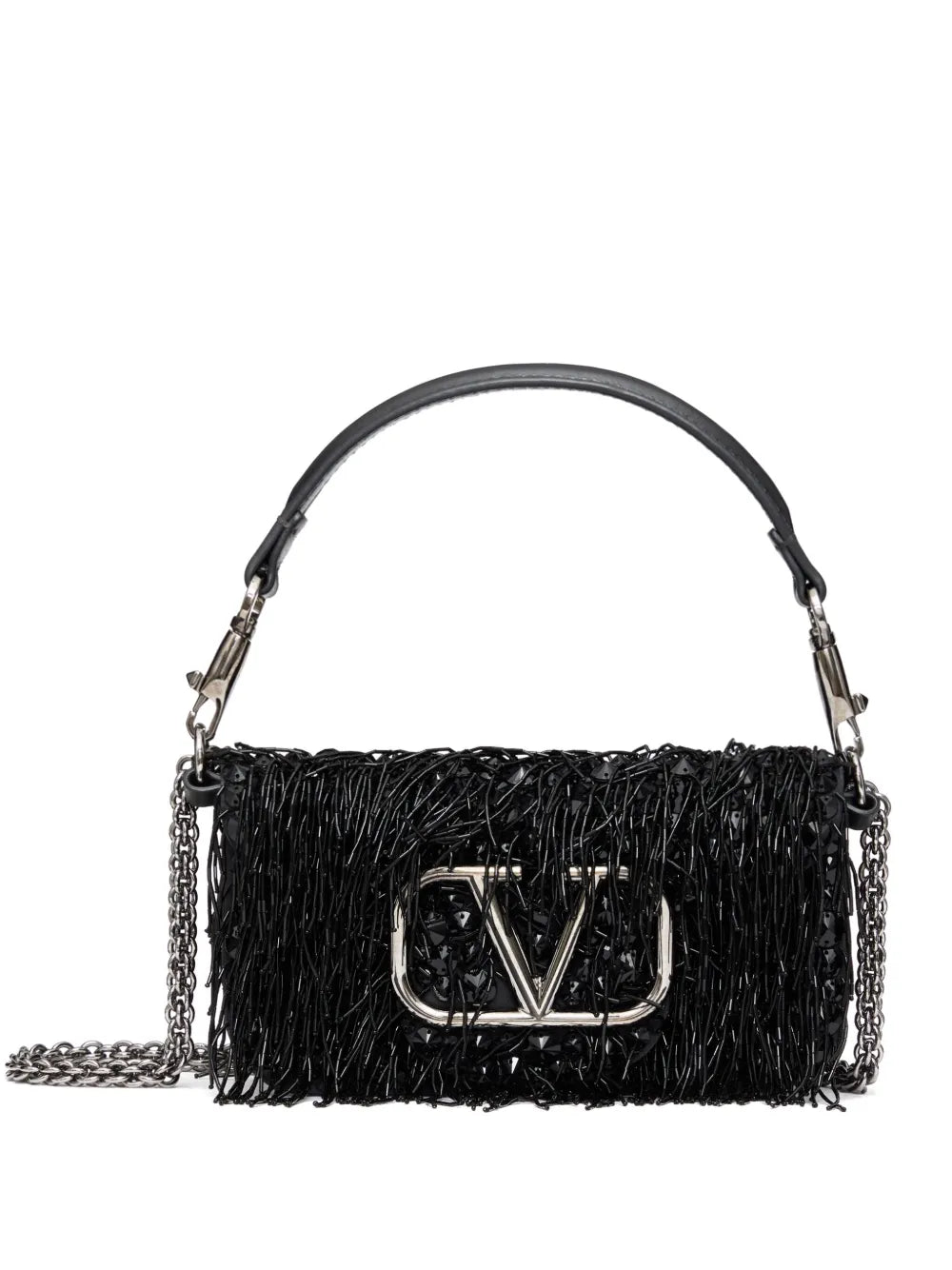 Valentino Garavani Small Loco Embroidered Shoulder Bag — Same as shown — Size One Size — Front View