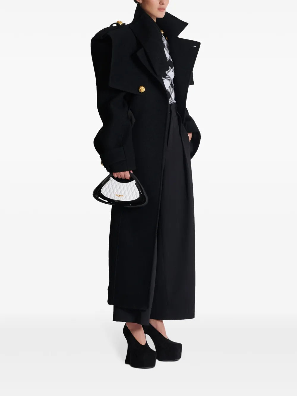 Balmain Jolie Madame Two Tone Shoulder Bag — Same as shown — Size One Size — Side View