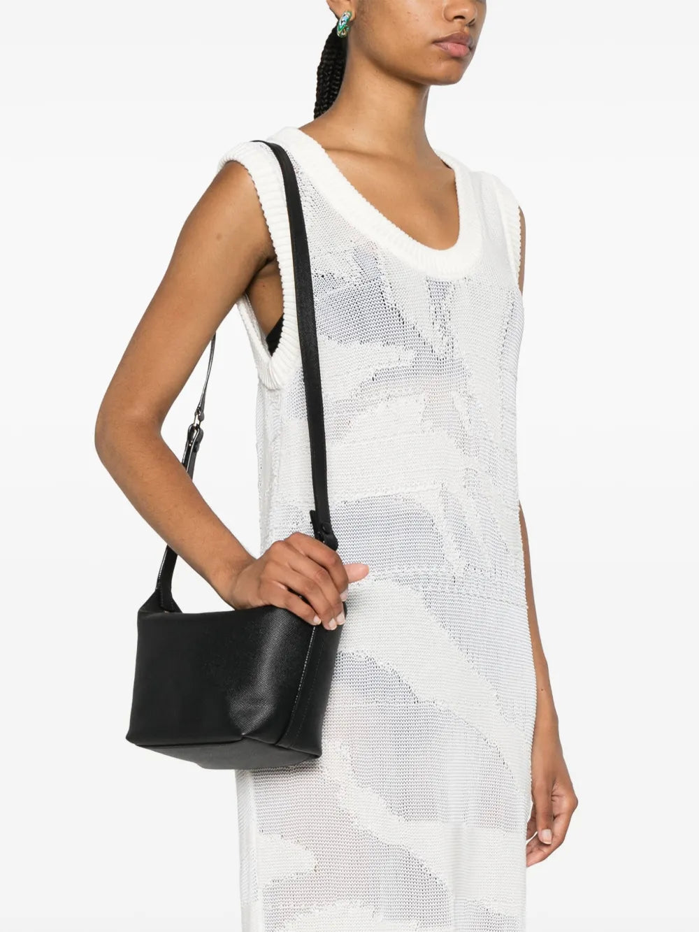 Valextra Zipped Adjustable Shoulder Bag — Same as shown — Size One Size — Side View