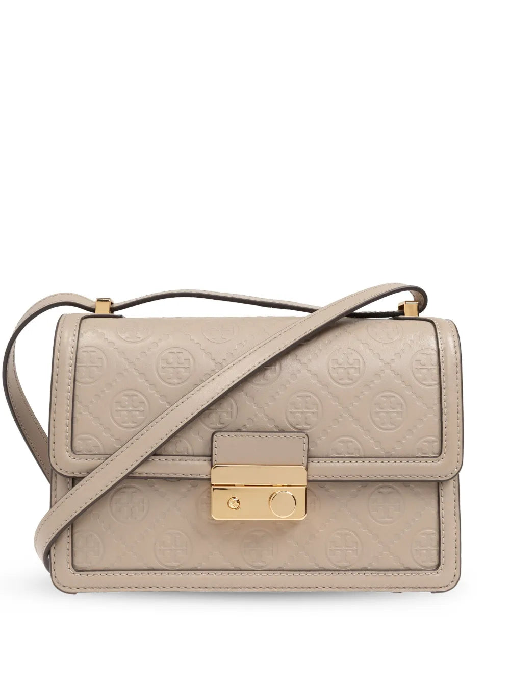 Tory Burch T Monogram Leather Shoulder Bag — Same as shown — Size One Size — Front View