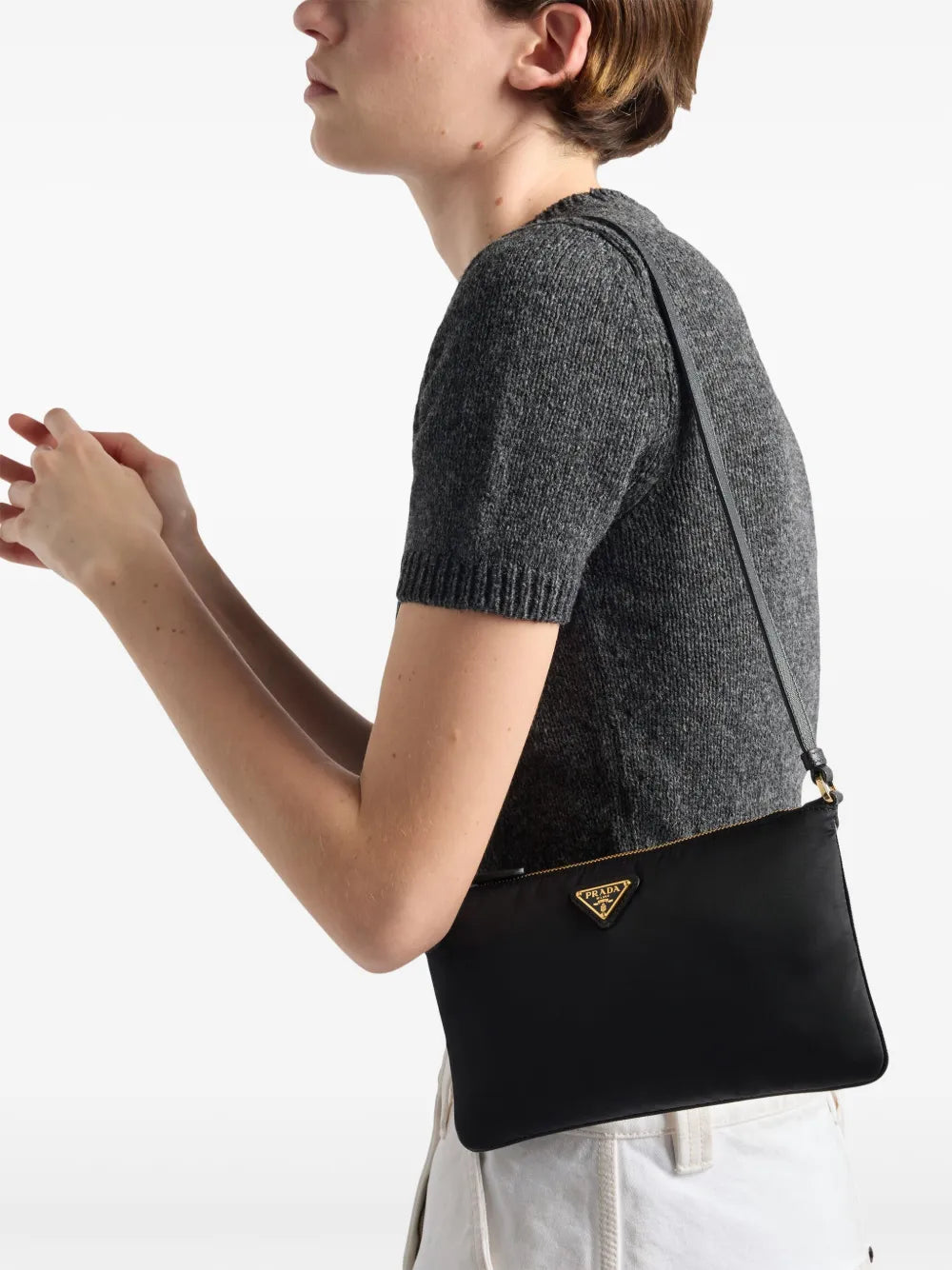 Prada Re Nylon Shoulder Bag — Same as shown — Size One Size — Back View