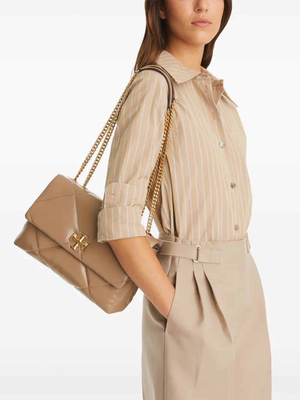 Tory Burch Kira Diamond Quilted Convertible Shoulder Bag — Same as shown — Size One Size — Side View