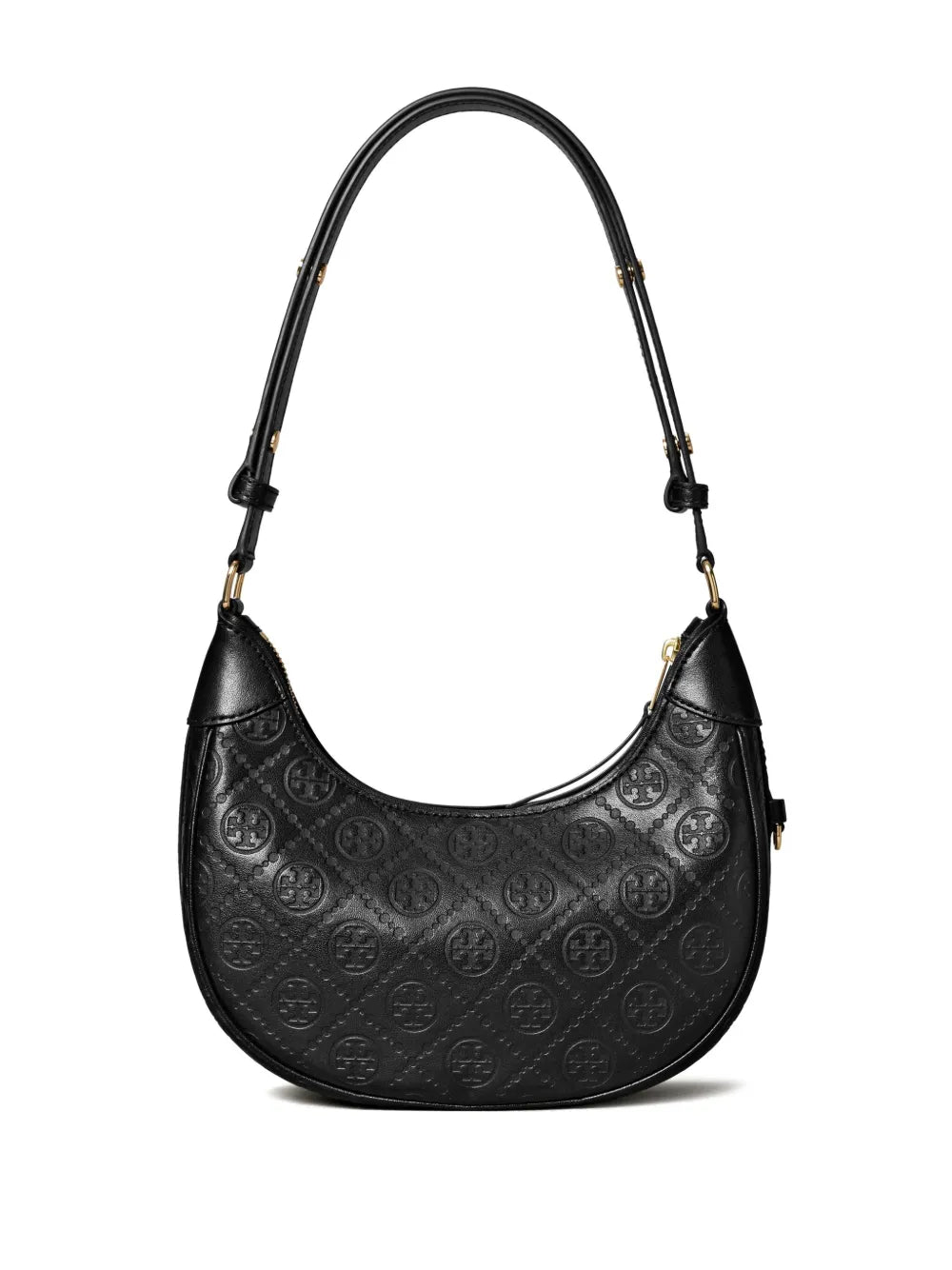 Tory Burch T Monogram Crescent Shoulder Bag — Same as shown — Size One Size — Side View