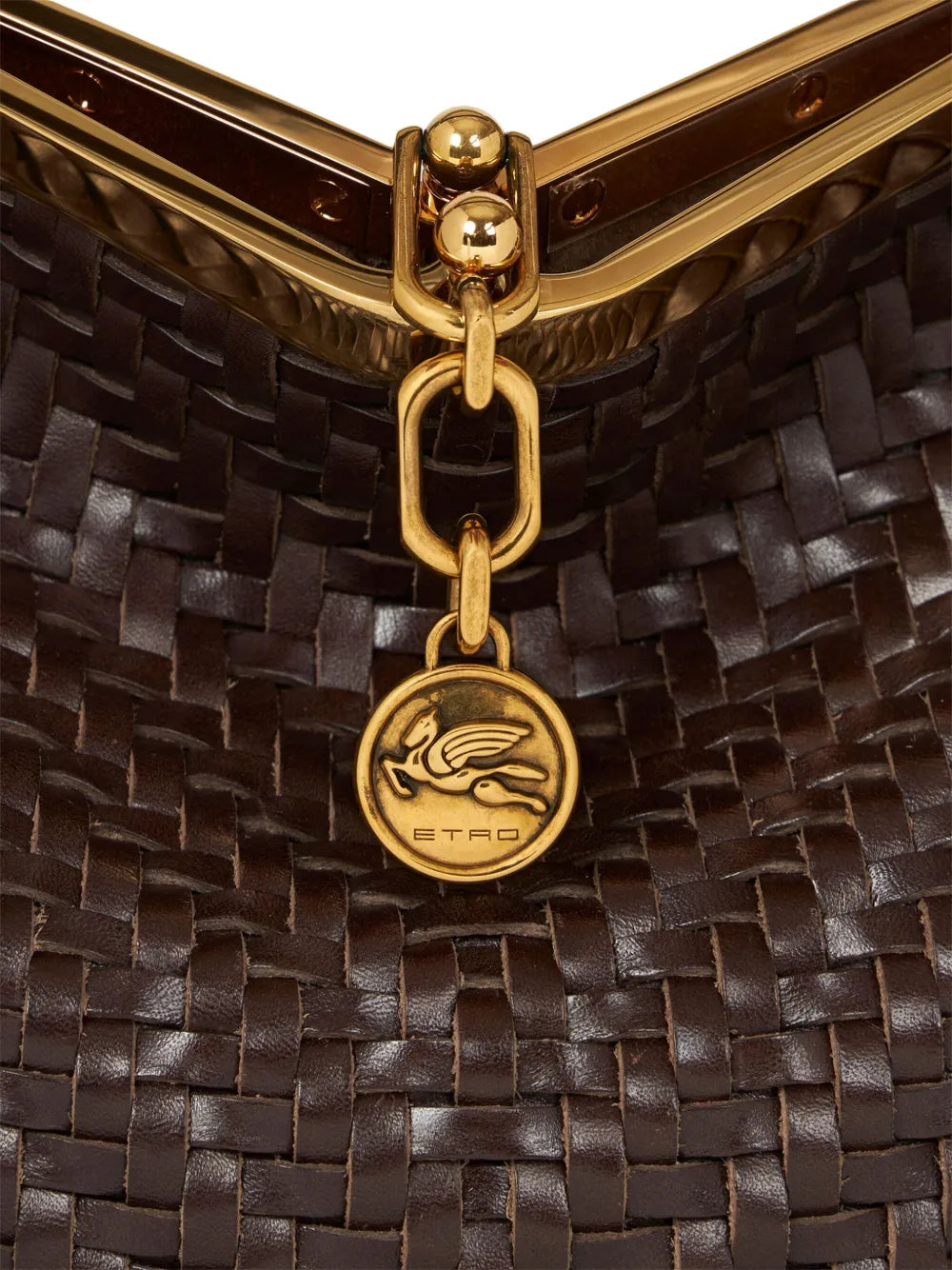 Etro Medium Woven Vela Shoulder Bag — Same as shown — Size One Size — Top View