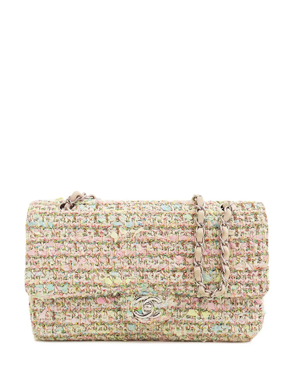 Chanel Pre Owned 2004 2005 Medium Classic Tweed Double Flap Shoulder Bag — Same as shown — Size One Size — Front View