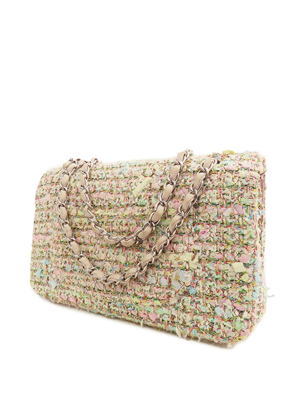 Chanel Pre Owned 2004 2005 Medium Classic Tweed Double Flap Shoulder Bag — Same as shown — Size One Size — Back View