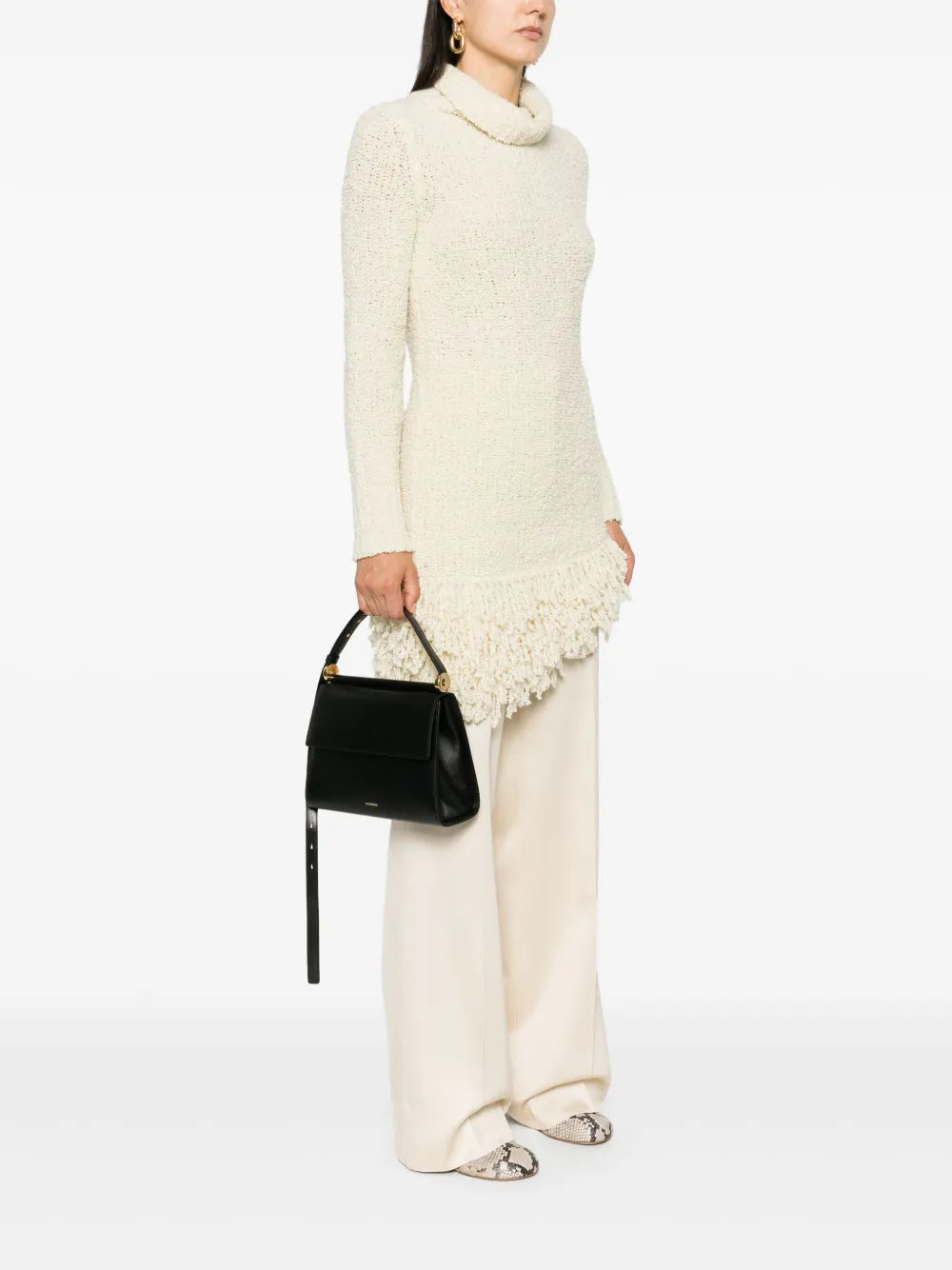 Jil Sander Leather Shoulder Bag — Same as shown — Size One Size — Side View