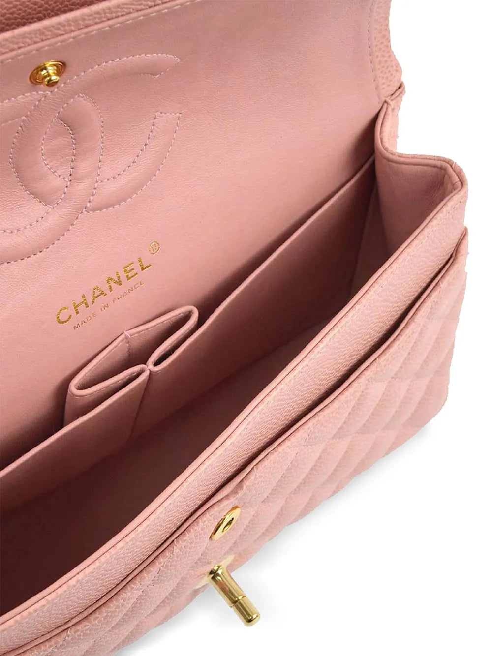 Chanel Pre Owned 2003 Medium Double Flap Shoulder Bag — Same as shown — Size One Size — Top View