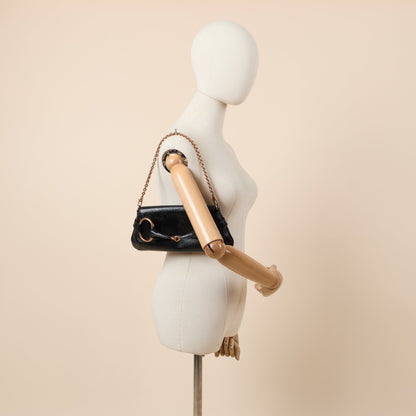Gucci Shoulder Bag 1955 Horsebit Shoulder Bag in Black, Leather — Back View