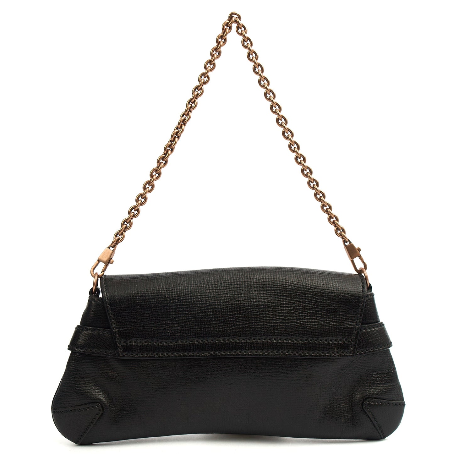 Gucci Shoulder Bag 1955 Horsebit Shoulder Bag in Black, Leather — Detail View