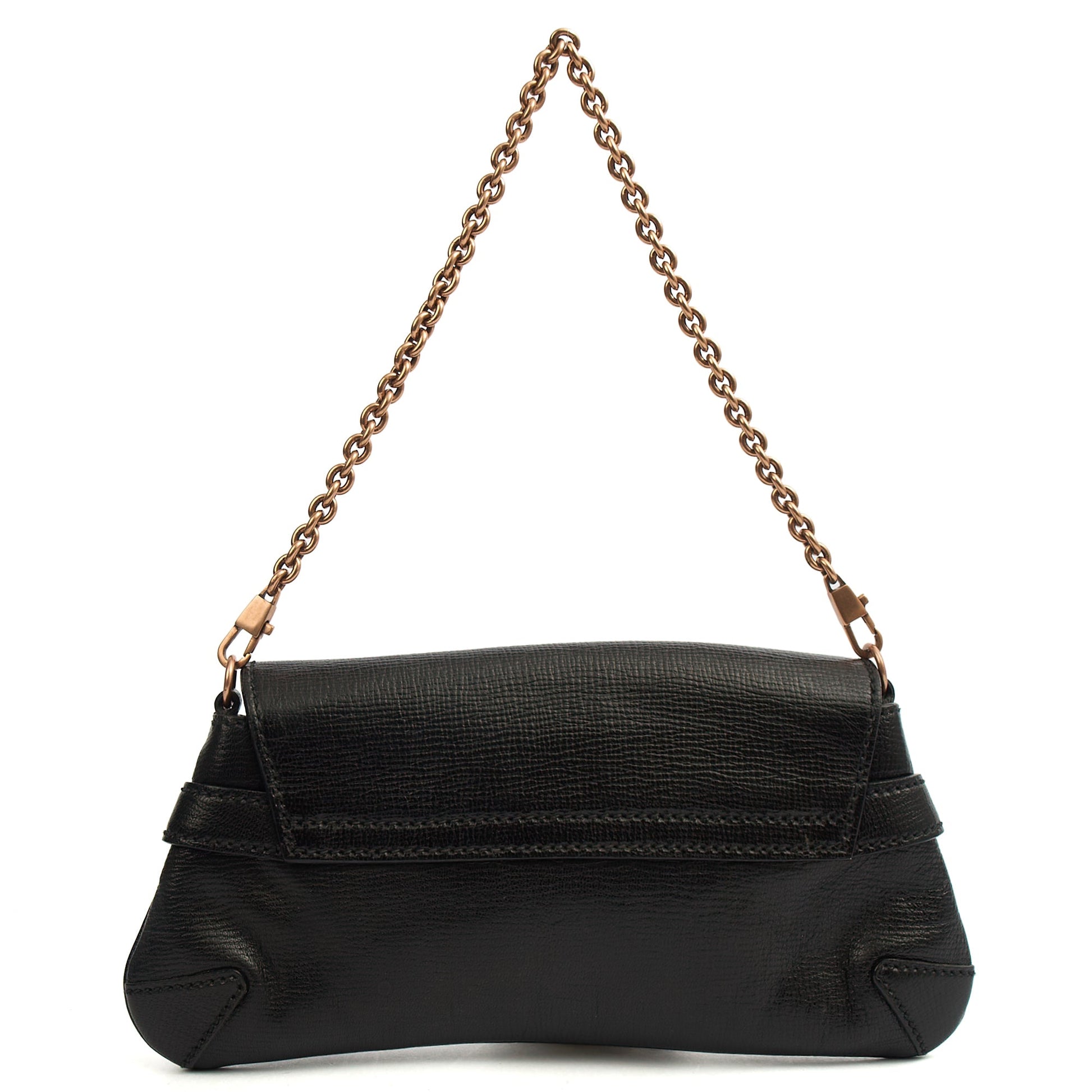 Gucci Shoulder Bag 1955 Horsebit Shoulder Bag in Black, Leather — Detail View