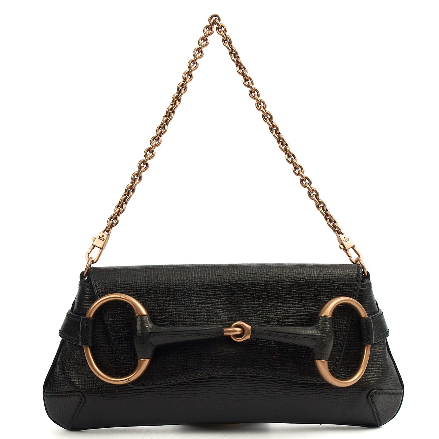 Gucci Shoulder Bag 1955 Horsebit Shoulder Bag in Black, Leather — Front View