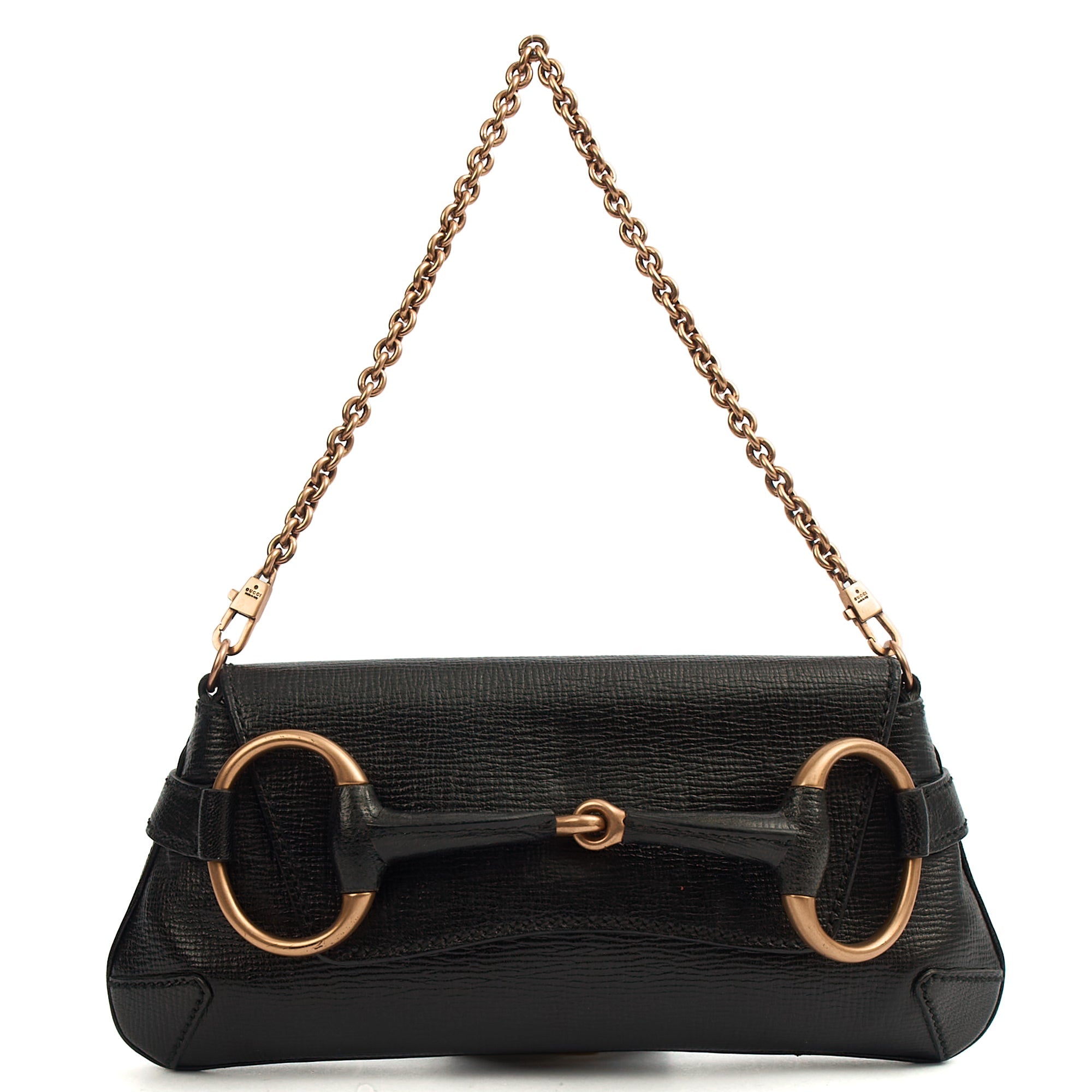 Gucci Shoulder Bag 1955 Horsebit Shoulder Bag in Black, Leather — Front View