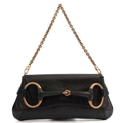 Gucci Shoulder Bag 1955 Horsebit Shoulder Bag in Black, Leather — Front View