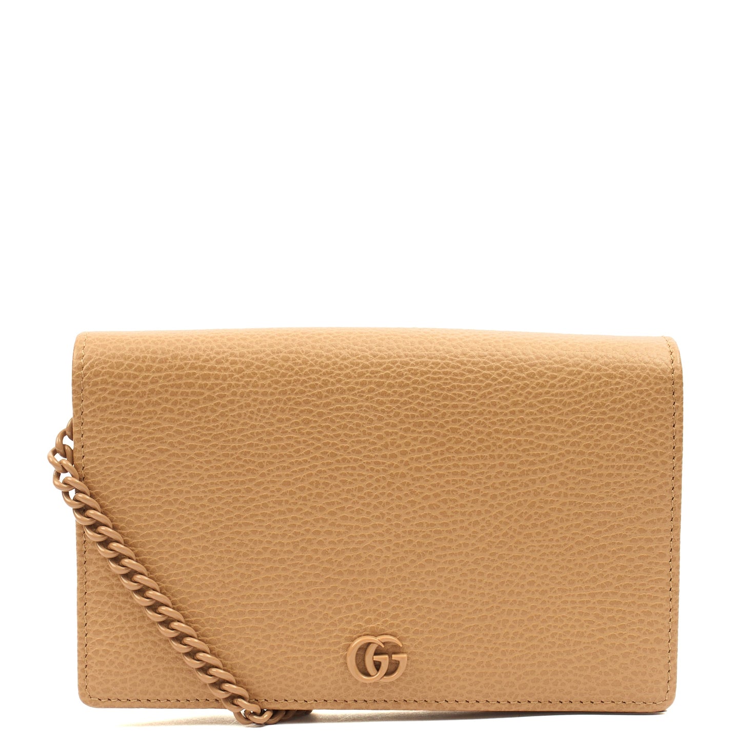 Gucci Cross Body Marmont Wallet On Chain in Neutral, Leather — Alternate View 8
