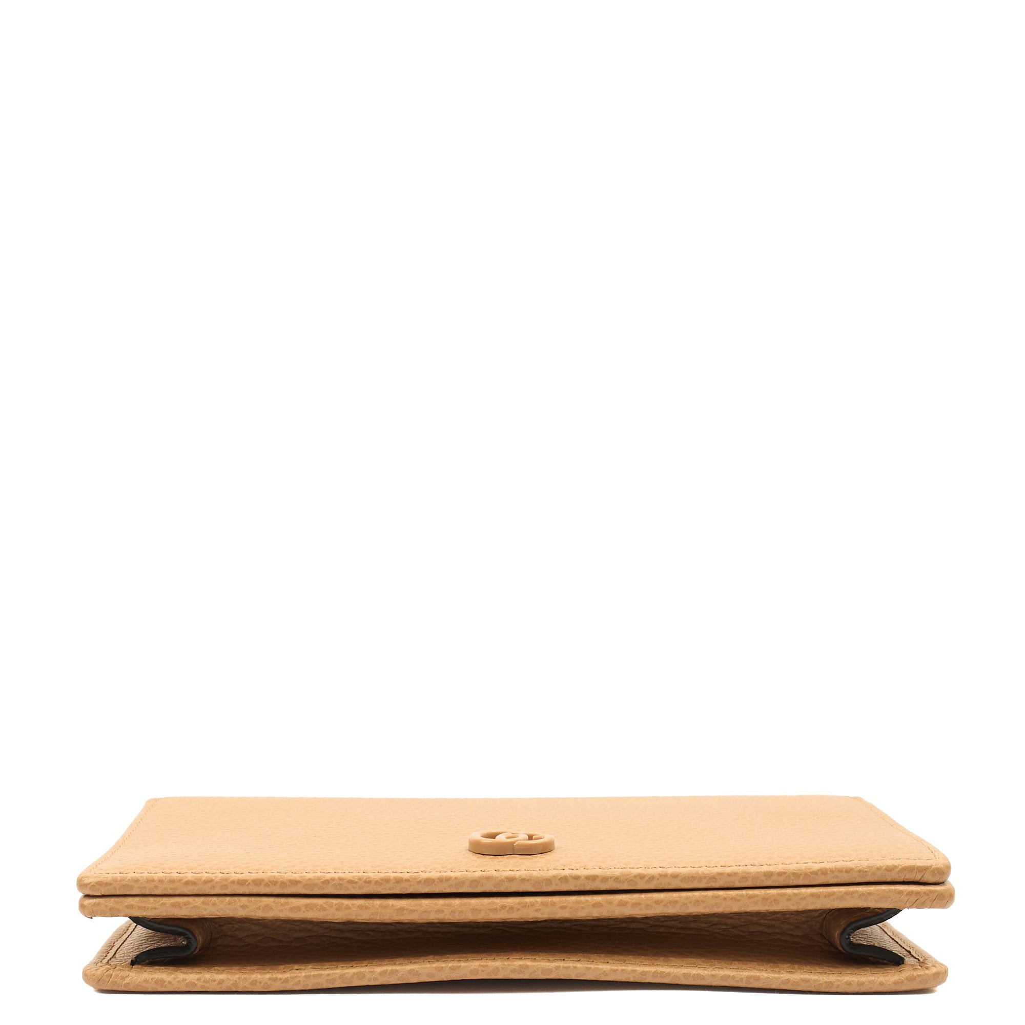Gucci Cross Body Marmont Wallet On Chain in Neutral, Leather — Top View
