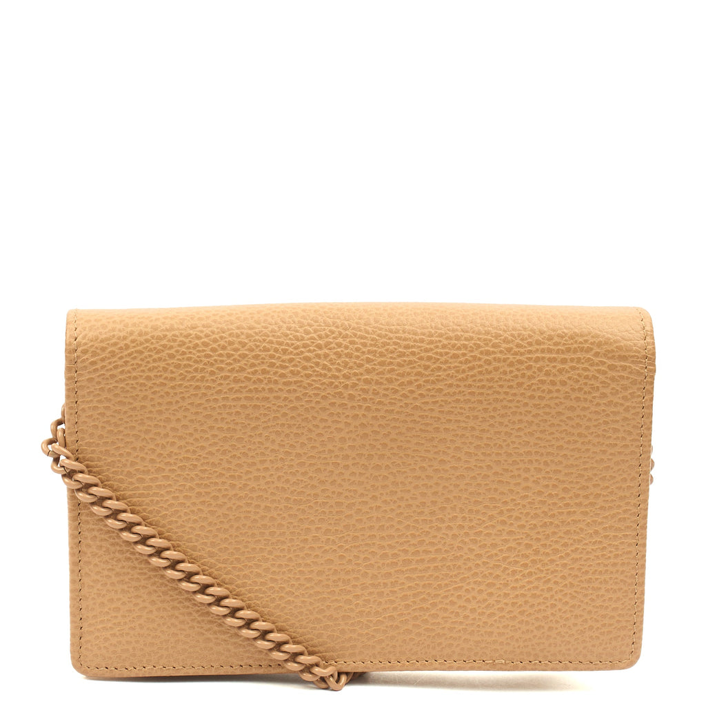 Gucci Cross Body Marmont Wallet On Chain in Neutral, Leather — Alternate View 10
