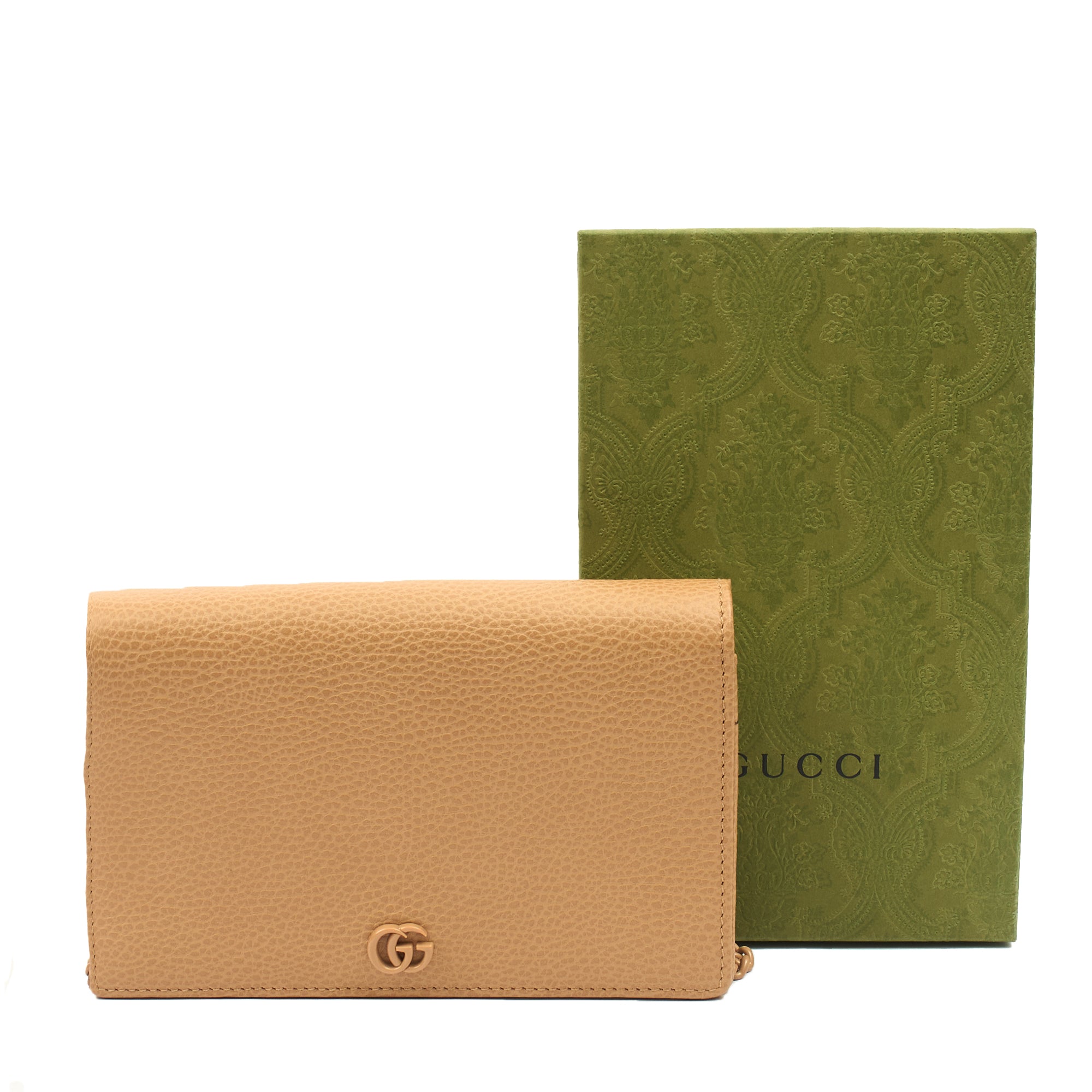 Gucci Cross Body Marmont Wallet On Chain in Neutral, Leather — Alternate View 13