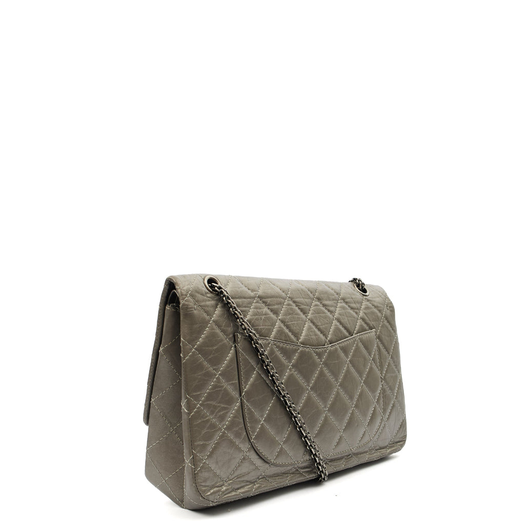 Chanel Shoulder Bag 2.55 Reissue in Metallic, Leather — Side View