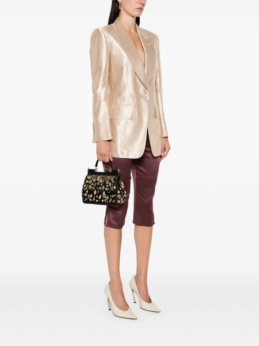 Dolce Gabbana Small Sicily Tote Bag — Same as shown — Size One Size — Side View