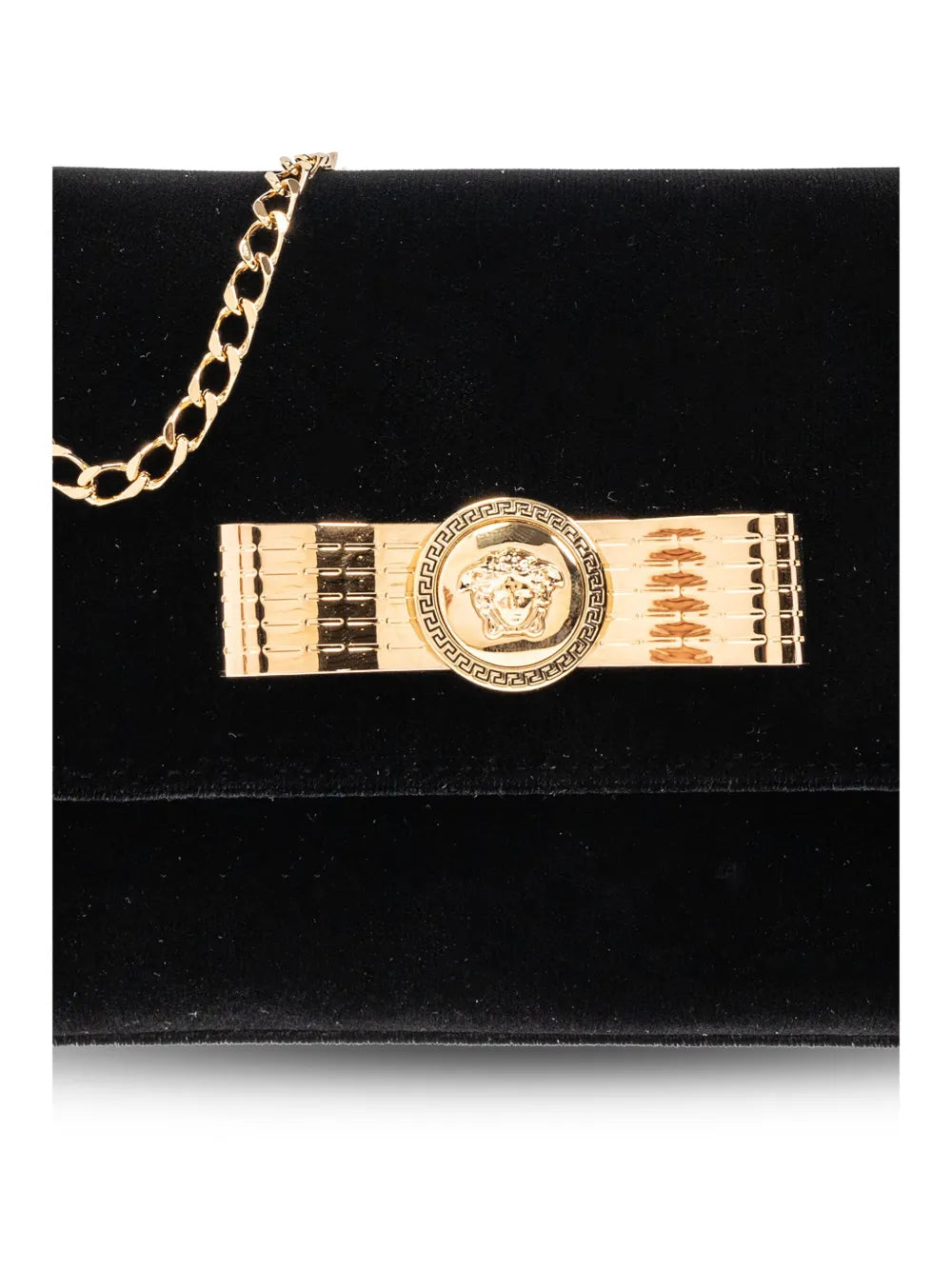 Versace Medusa Head Velvet Shoulder Bag — Same as shown — Size One Size — Lifestyle View