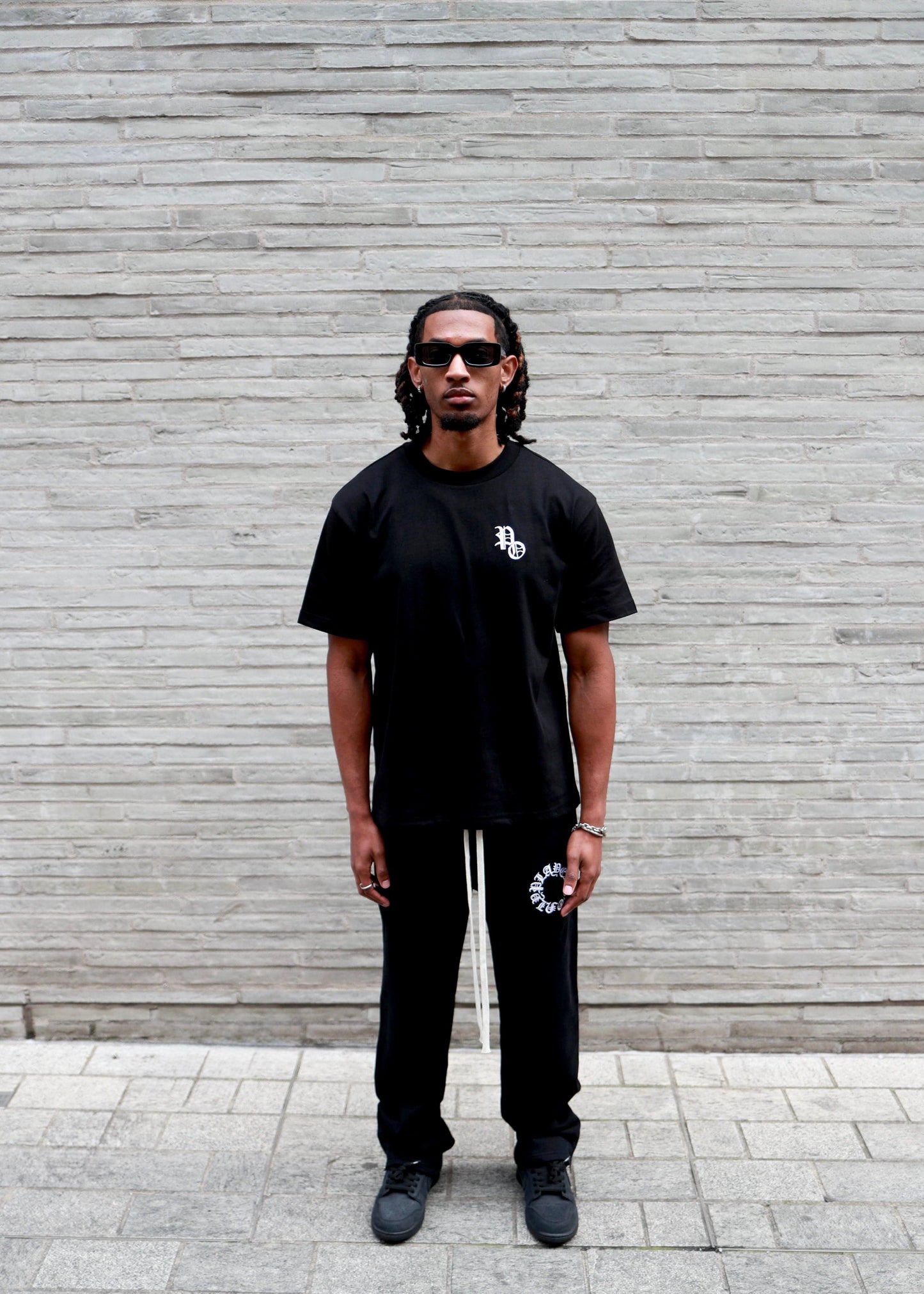PLAYERS ONLY BLACK EMBROIDERED TEE — Small — Back View