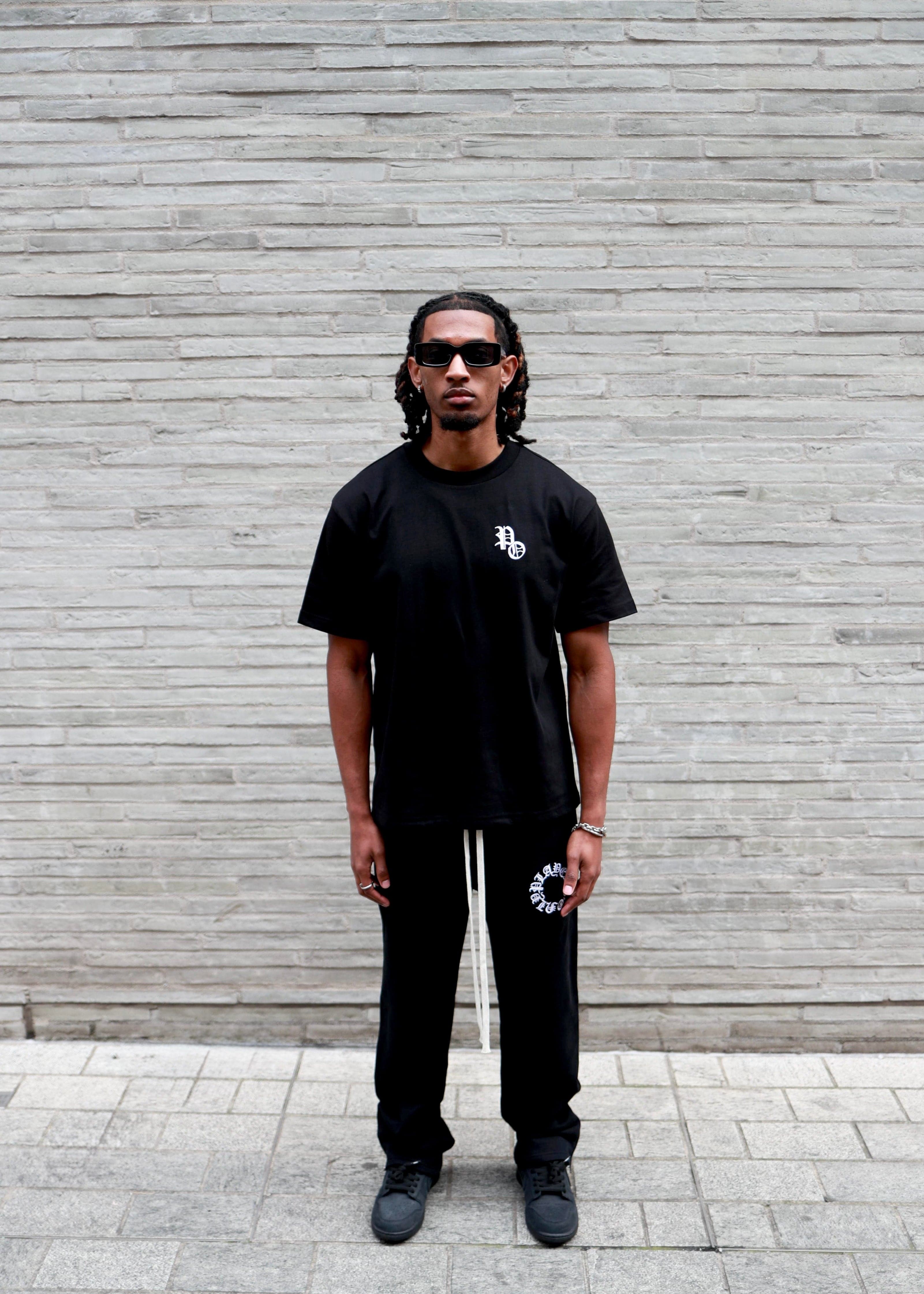PLAYERS ONLY BLACK EMBROIDERED TEE — Small — Back View