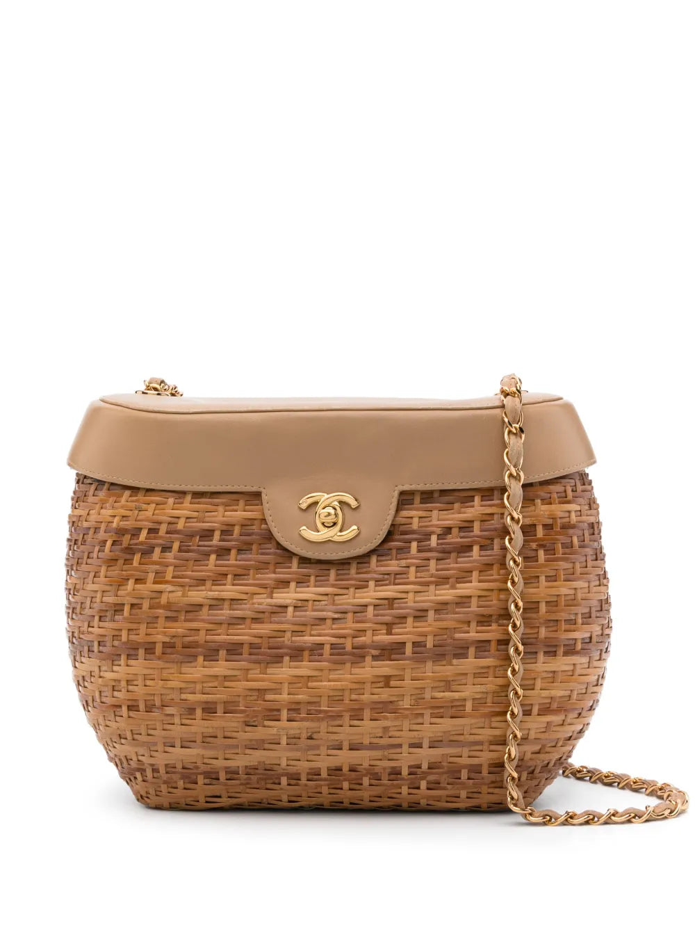 Chanel Pre Owned Basket Shoulder Bag — Same as shown — Size One Size — Front View