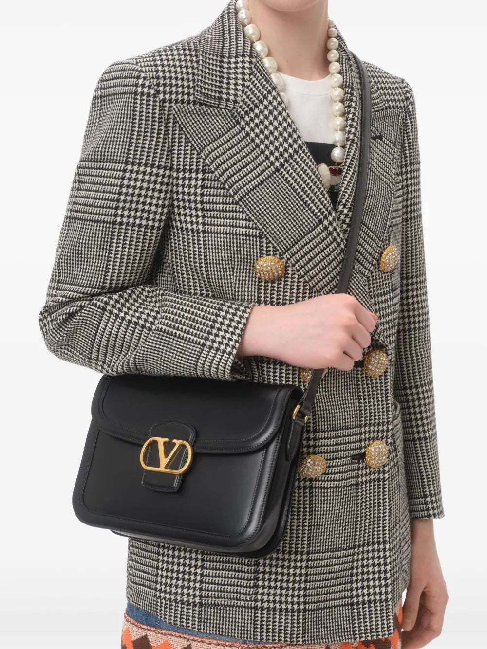 Valentino Garavani 9To5 Leather Shoulder Bag — Same as shown — Size One Size — Back View