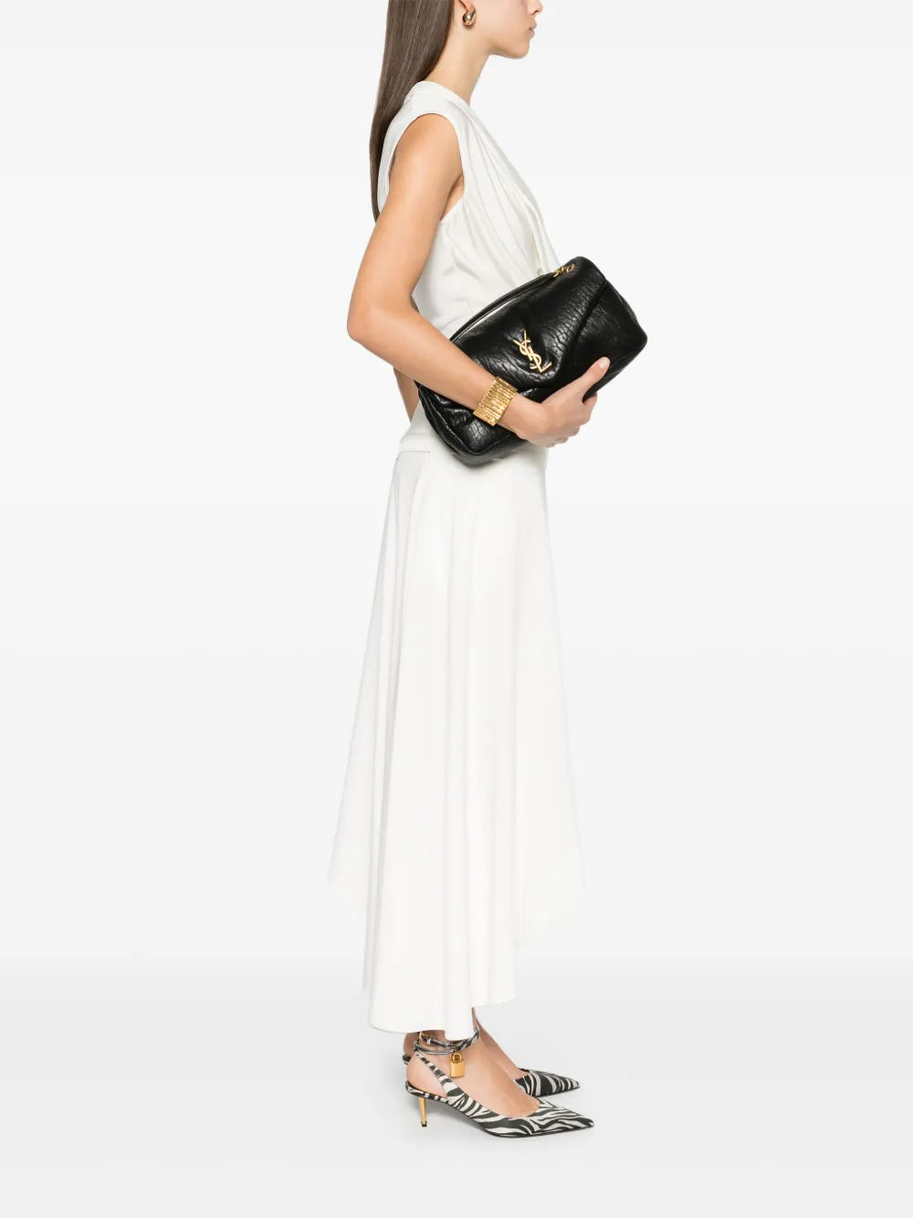 Saint Laurent Medium Calypso Shoulder Bag — Same as shown — Size One Size — Side View